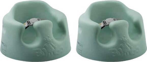 Bumbo BumboInfantFloorSeatBabySitUpChairandSittingSupportfor3to12MonthsOldwith3PointAdjustableSafetyStrap,2Pack,HemlockGreen