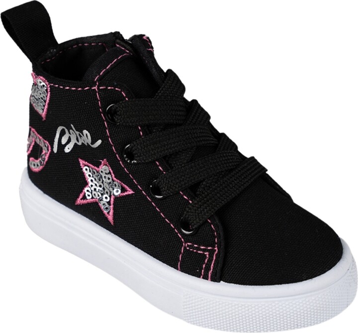 Bebe Toddler Girls Embroidered Sequin Sneakers