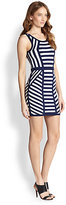 Thumbnail for your product : Milly Contrasting Stripe-Paneled Body-Con Dress