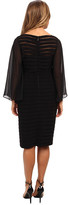 Thumbnail for your product : Adrianna Papell Sheer Flared Sleeve Tuck Dress