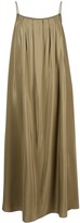 Thumbnail for your product : FEDERICA TOSI Pleated Silk Maxi Shift Dress