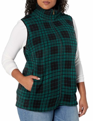 Chaps Womens Plus Size Sleeveless New Faux Sherpa-Knit Vest