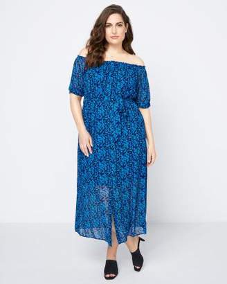 Penningtons Printed Off-Shoulder Maxi Dress - In Every Story