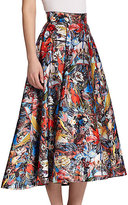 Thumbnail for your product : Alice + Olivia Flora Printed Midi Skirt