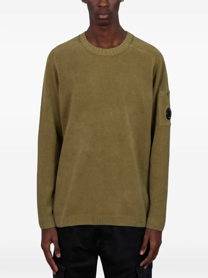 C.P. Company Crew-Neck Sleeve-Detail Sweater