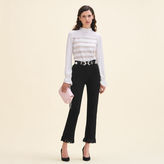 Thumbnail for your product : Maje Straight-cut fringed jeans