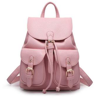 Hynbase Women's Fashion Soft Leather Lovely Backpack Cute Schoolbag Shoulder Bag