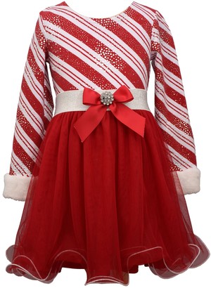 bonnie jean striped santa dress