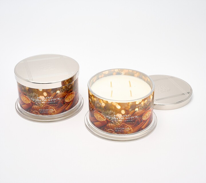 As Is HomeWorx by Slatkin + Co. S/2 18oz Make Spirits Spice