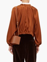 Thumbnail for your product : ÀCHEVAL PAMPA Gloria Silk-blend Satin Blouse - Brown