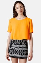 Thumbnail for your product : Topshop 'Pasha' Side Split Crop Tee