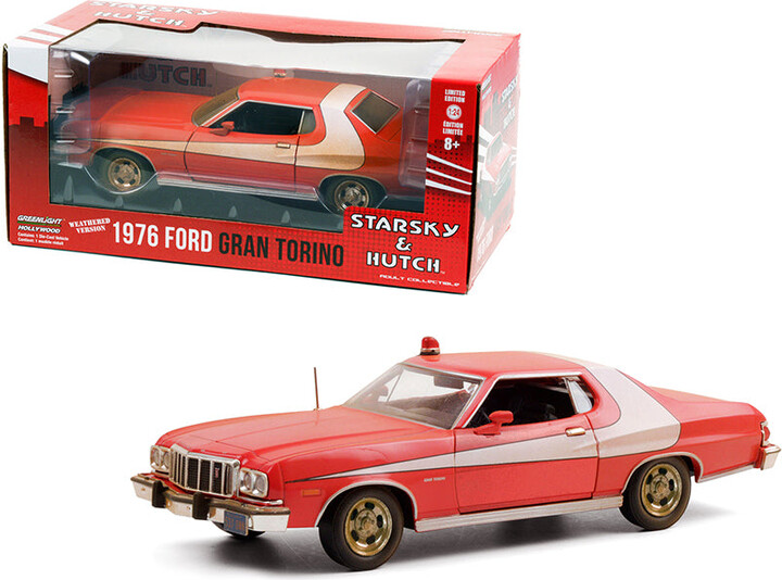 1976 Ford Gran Torino Red with White Stripe (Weathered Version) \