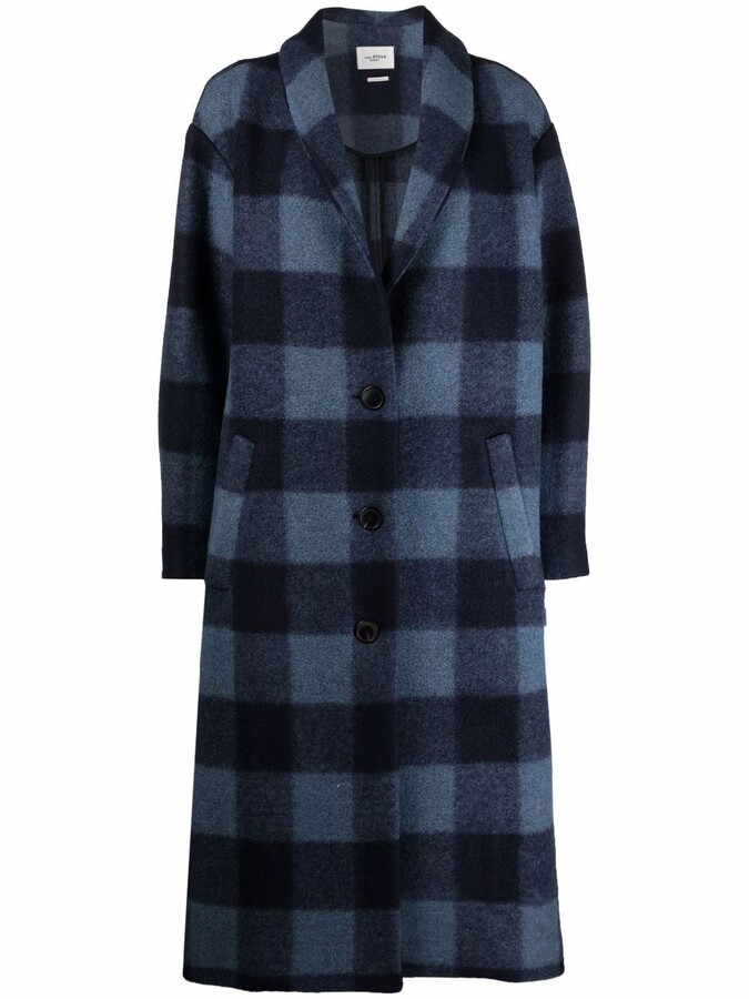 vinter Inficere Mordrin Etoile Isabel Marant Gabriel checked single-breasted coat - ShopStyle