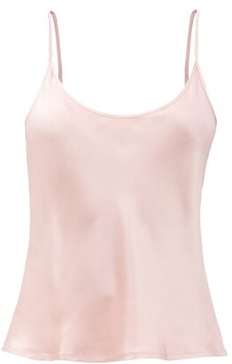 La Perla Scoop-neck Silk-charmeuse Cami Top - Light Pink - ShopStyle
