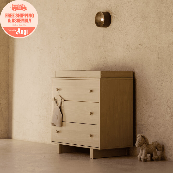 Stork Craft Storkcraft Texas 3 Drawer Chest with Removable Infant Changing Topper, Driftwood