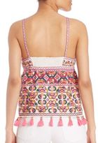 Thumbnail for your product : Calypso St. Barth Durbani Printed Fringe Tank Top