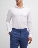 Thumbnail for your product : Ralph Lauren Purple Label Men's Washed Long-Sleeve Pocket Polo Shirt, White