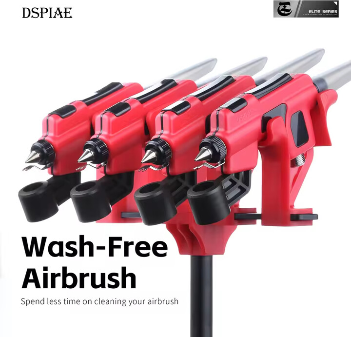 NONE DSPIAE PT-AB Wash-Free Airbrush with Marker Rack for Gundam Scale Models Painting Tool Quick Paint Change Hobby DIY Craft Tools