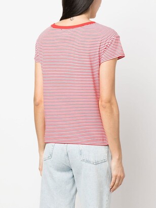 Love Moschino striped logo T-shirt