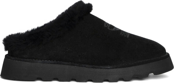 Zadig & Voltaire Embroidered Shearling Mules