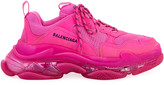 Thumbnail for your product : Balenciaga Men's Triple S Neon Clear-Sole Sneakers