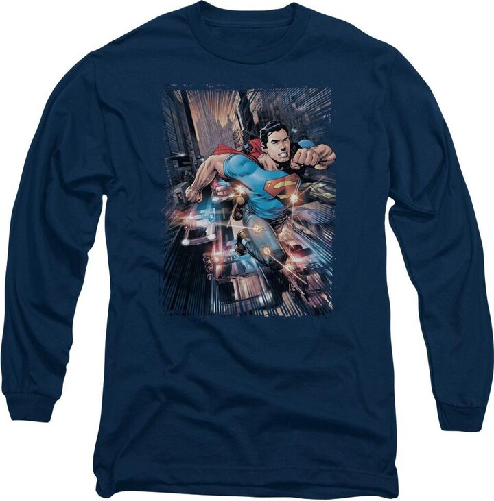 Superman Men's Action Comics 1 Long Sleeve Adult Tee / T-Shirt