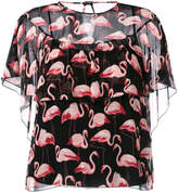 Thumbnail for your product : RED Valentino flamingo print blouse