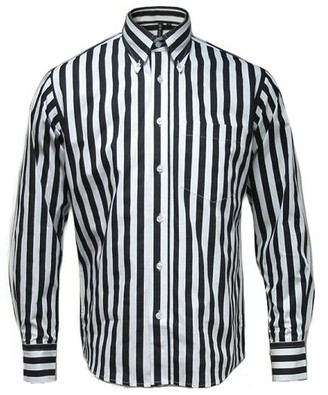 Mens Black And White Striped Shirt | Shop the world’s largest