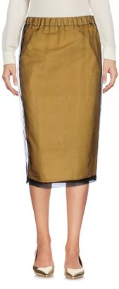 Gold Case Knee length skirts - Item 35358849