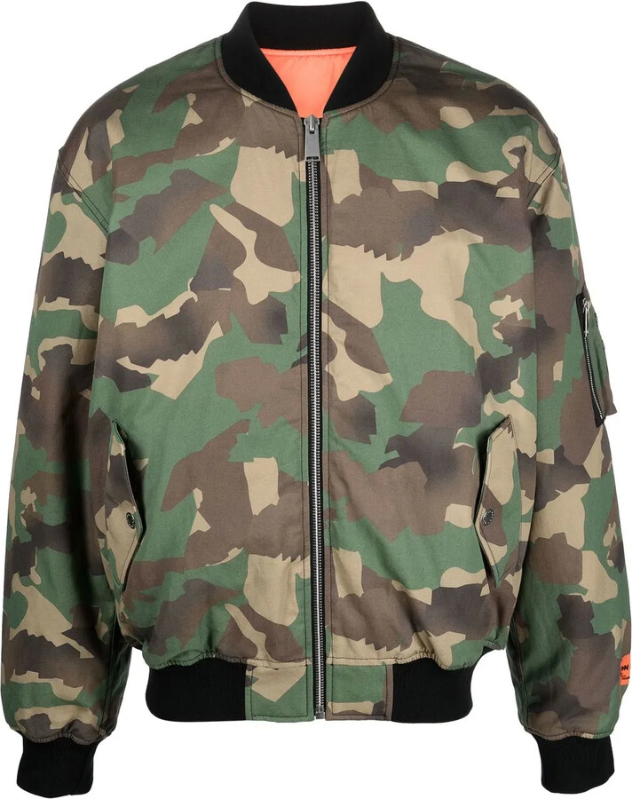 Heron Preston Camouflage Print Bomber Jacket