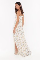 Thumbnail for your product : Nasty Gal Womens Floral Slit Cami Maxi Dress - White - 16