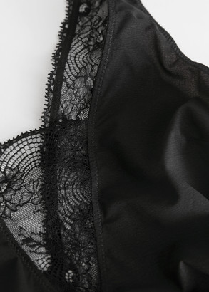 And other stories Lace Overlay Bodysuit