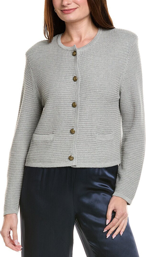 Hannah Rose Textured Crop Cashmere-Blend Jacket