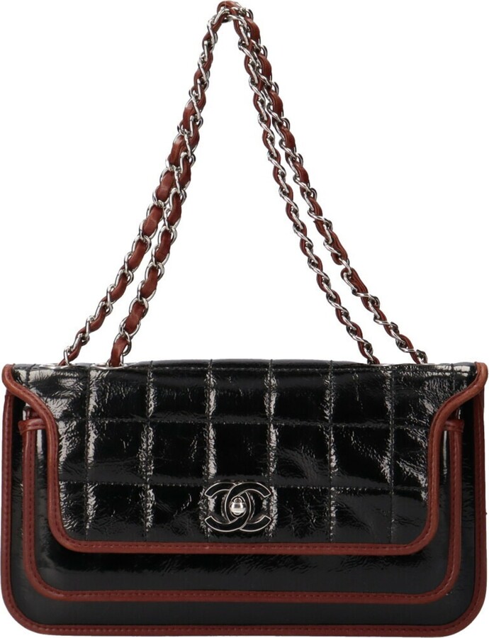Chanel Chocolate Bar Shoulder Bag in Black - ShopStyle