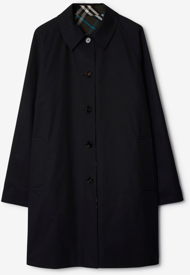 Burberry Long Reversible Gabardine Car Coat Size: 36