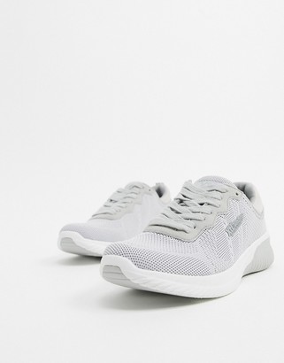 Xti lace up runner trainers in grey