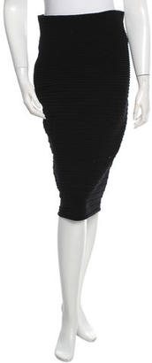 Iris von Arnim Stretch Knit Knee-Length Skirt