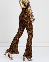 Thumbnail for your product : Missguided Zebra Devore Flare Trousers