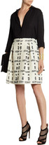 Thumbnail for your product : Fendi Pleated wool-blend bouclé skirt