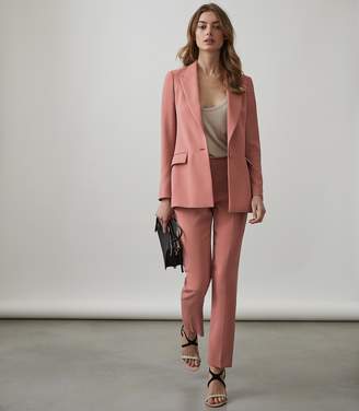 Reiss Roza Jacket - Single-breasted Blazer in Rose Pink