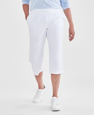 Style & Co Womens Size 6 White Solid Capris WPL8046