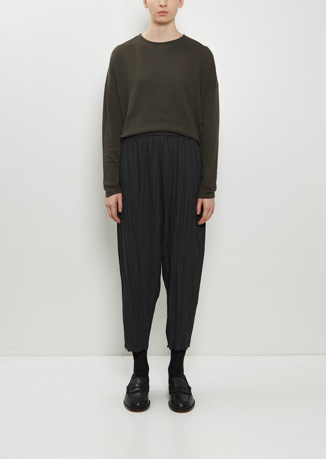 Pas De Calais Stretch Pleated Pants