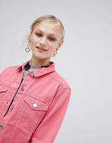 Thumbnail for your product : Monki denim jacket in pink