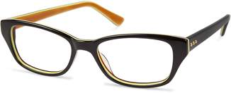 Cynthia Rowley Black Round Plastic Eyeglasses