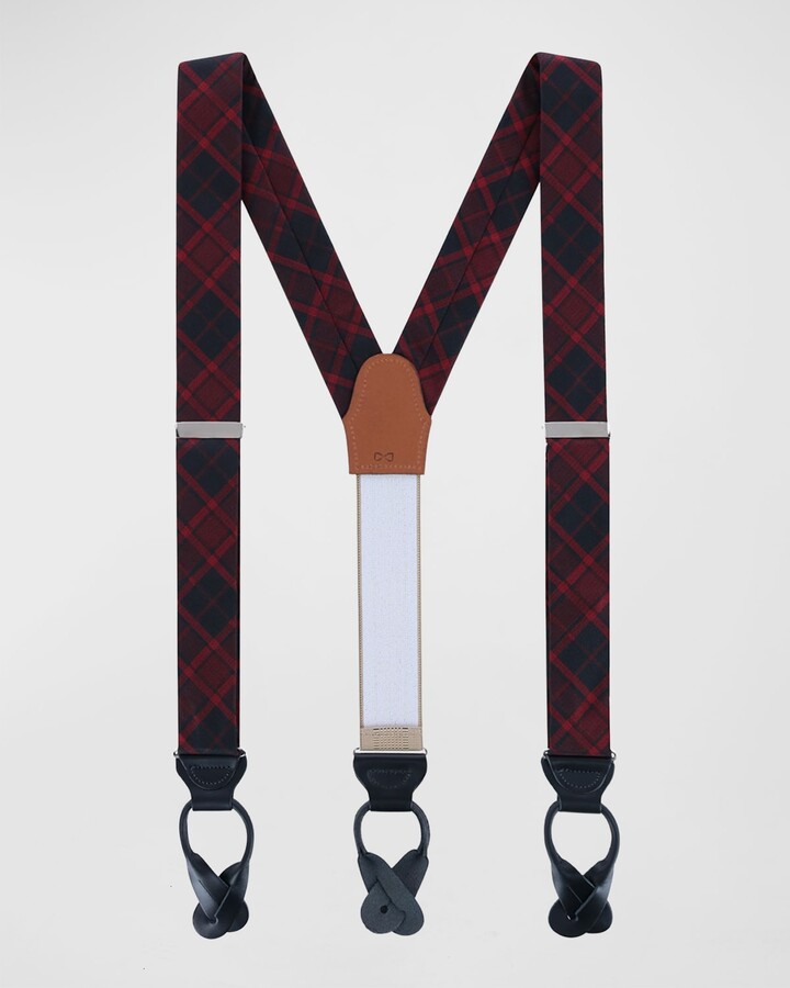 Trafalgar Men's Polka Dot Silk Suspender Braces