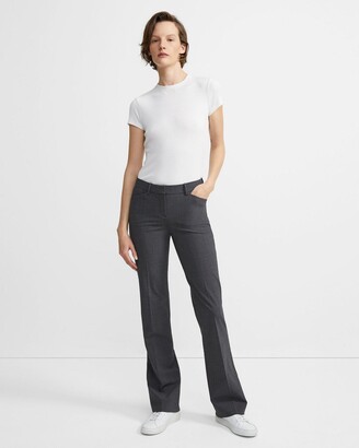 Theory Relaxed Straight Pant in Stretch Wool