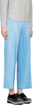 Thumbnail for your product : Viktor & Rolf Cornflower Blue Lustrous Cropped Trousers
