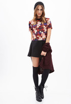 Thumbnail for your product : Forever 21 Plaid & Rose Print Top