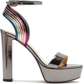Thumbnail for your product : Christian Louboutin Arkendisc 130 Patent-leather Platform Sandals