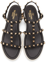 Thumbnail for your product : Valentino Black Garavani Rockstud Flat Sandals